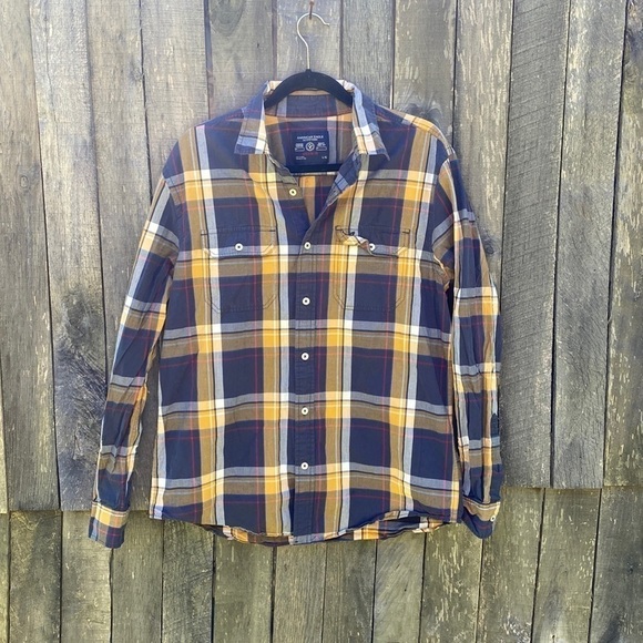 AMERICAN Eagle Outfitters Athletic Fit Button Down size Large - Picture 1 of 11